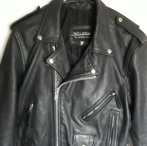 VINTAGE WILSON BIKER TYPE LEATHER JACKET.